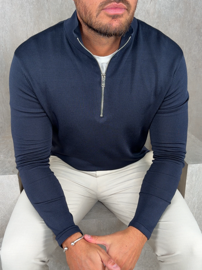 Fine Knit Half Zip Jumper