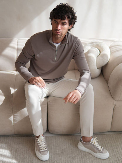 Fine Knit Half Zip Jumper