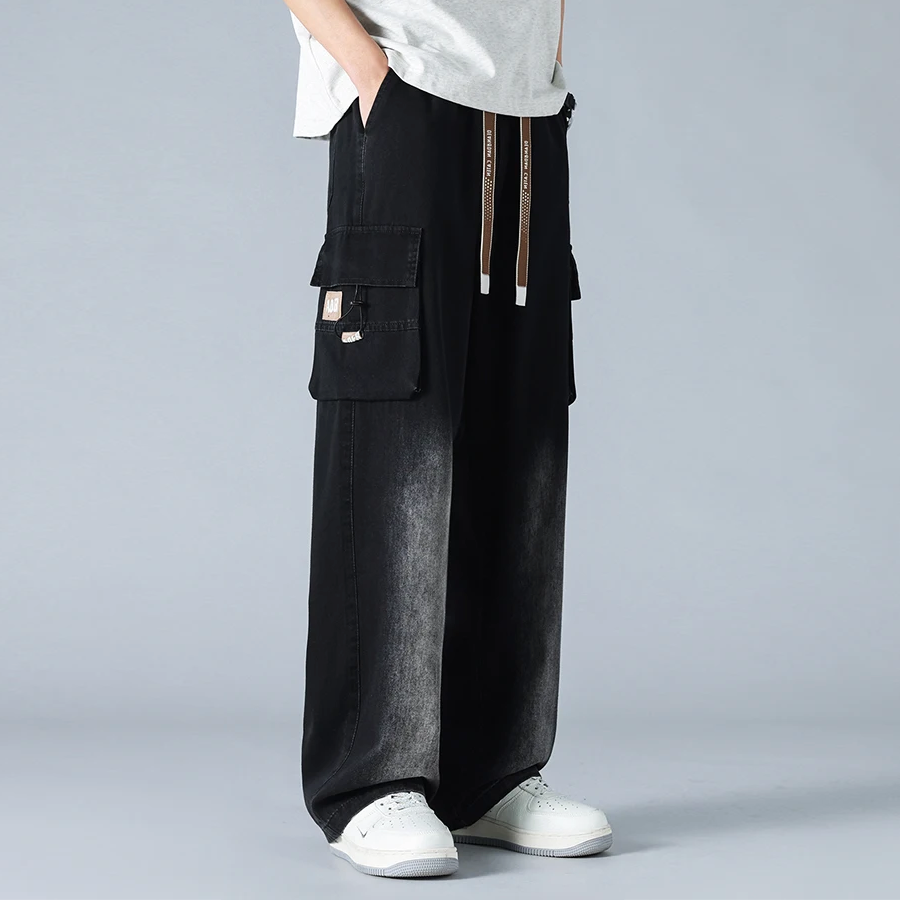 Ader Wide-Leg Denim Cargo Pants