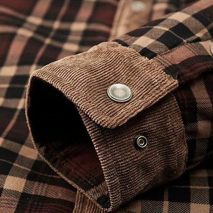 Buffalo Ridge Sherpa-Lined Flannel & Corduroy Jacket