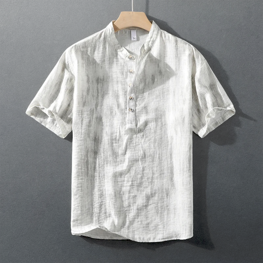 Calvin Linen Short-Sleeve Button-Up Shirt