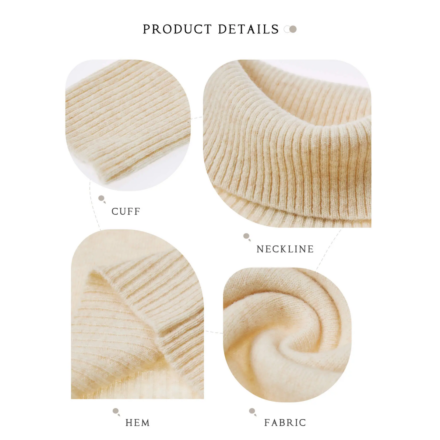 Amelia Cashmere Turtleneck Sweater